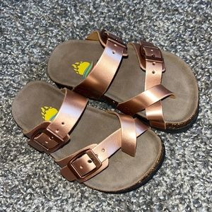Rose gold toddler sandals